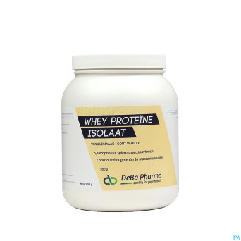 Whey proteine isolaat vanille caps 900g    deba