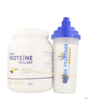 Whey proteine isolaat vanille caps 900g    deba