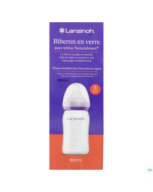 Lansinoh biberon verre + tetine 160ml 4