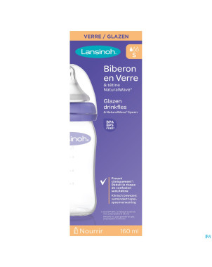 Lansinoh biberon verre + tetine 160ml 4