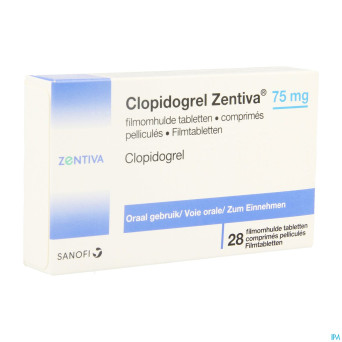 Clopidogrel zentiva 75mg comp pell  28