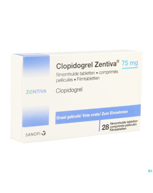 Clopidogrel zentiva 75mg comp pell  28