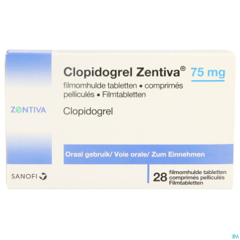 Clopidogrel zentiva 75mg comp pell  28