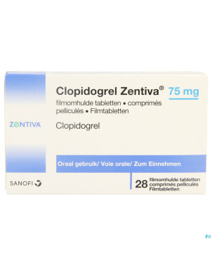 Clopidogrel zentiva 75mg comp pell  28