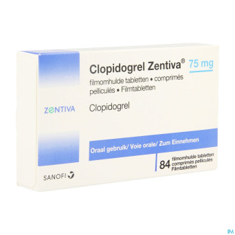 Clopidogrel zentiva 75mg comp pell  84