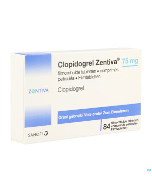 Clopidogrel zentiva 75mg comp pell  84