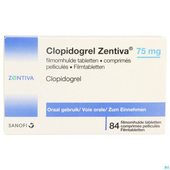 Clopidogrel zentiva 75mg comp pell  84