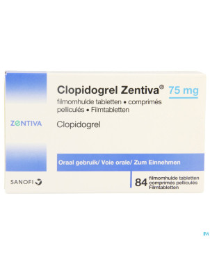 Clopidogrel zentiva 75mg comp pell  84