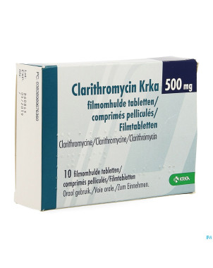 Clarithromycin krka 500mg comp pell 10 x 500mg