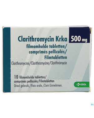 Clarithromycin krka 500mg comp pell 10 x 500mg