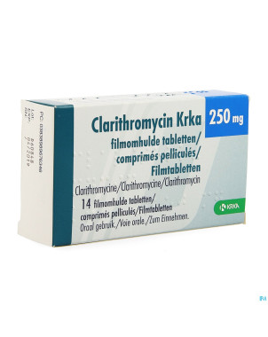 Clarithromycin krka 250mg comp pell 14 x 250mg