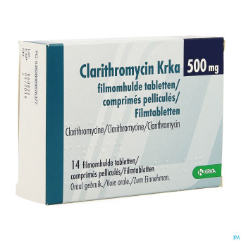 Clarithromycin krka 500mg comp pell 14 x 500mg