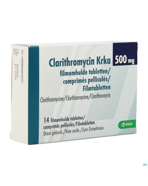 Clarithromycin krka 500mg comp pell 14 x 500mg