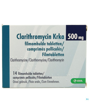 Clarithromycin krka 500mg comp pell 14 x 500mg