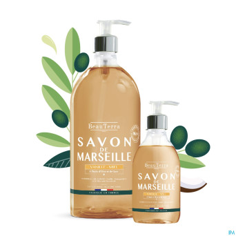 Beauterra savon marseille vanille miel    fl 1l