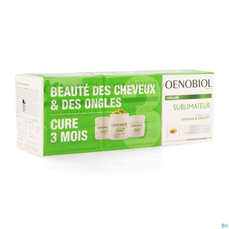 Oenobiol capillaire cure sublimateur softcaps 3x60