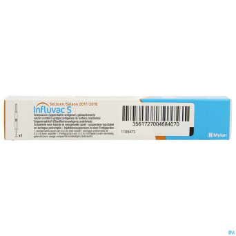Influvac s ser inj  1 x 0,5 ml    2017