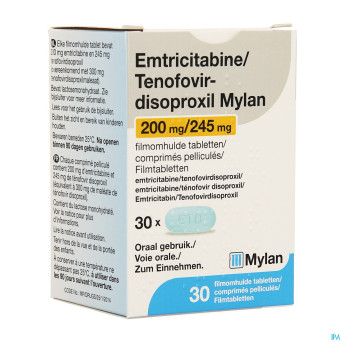 Emtricitab.tenofov.200/245 mylan comp pell. 30 fl