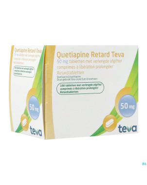 Quetiapine retard teva 50mg lib.prolongee comp 100