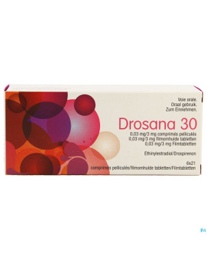 Drosana 30 0,03mg/3mg comp pell  6 x 21