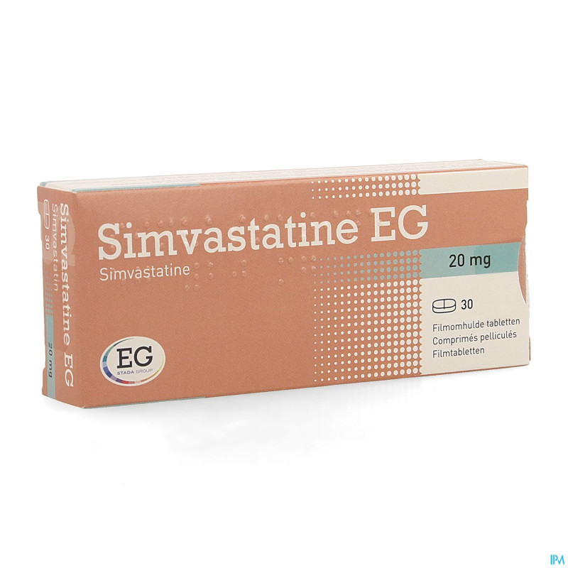 Simvastatine eg 20mg   comp pell  30 rempl.2371771