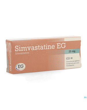 Simvastatine eg 20mg   comp pell  30 rempl.2371771
