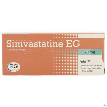 Simvastatine eg 20mg   comp pell  30 rempl.2371771