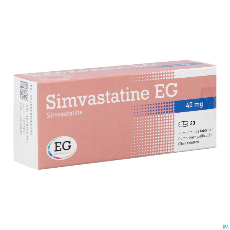 Simvastatine eg 40mg comp pell  30 bl.rempl2371797