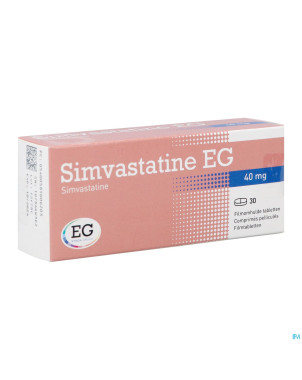 Simvastatine eg 40mg comp pell  30 bl.rempl2371797