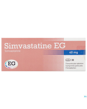 Simvastatine eg 40mg comp pell  30 bl.rempl2371797