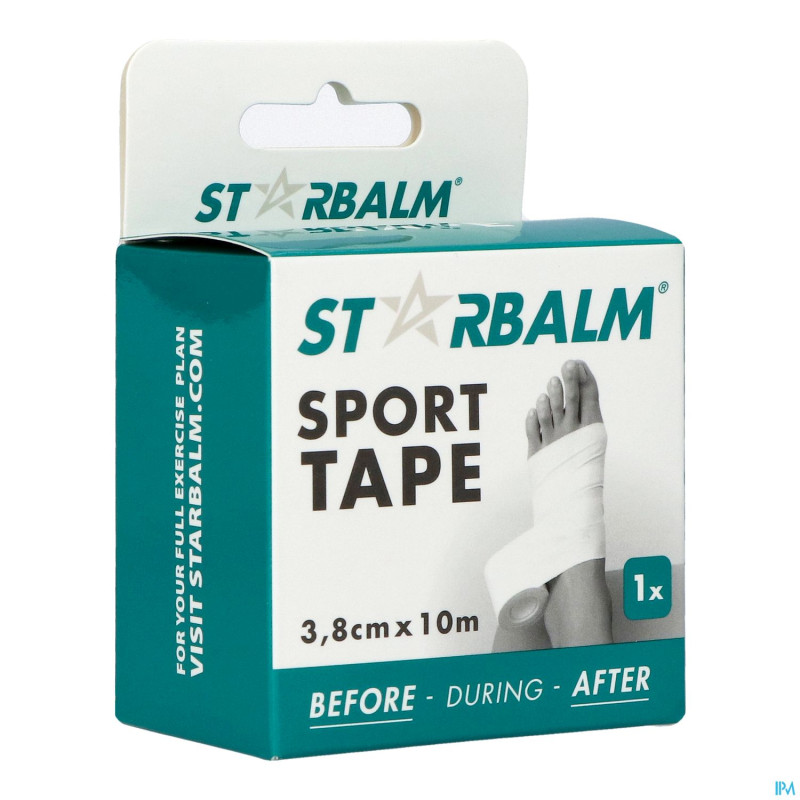Star balm sport tape 3,8cm x 10m blanc 1 individ.