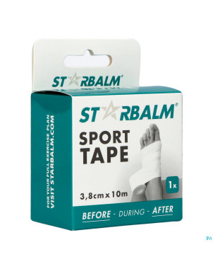 Star balm sport tape 3,8cm x 10m blanc 1 individ.