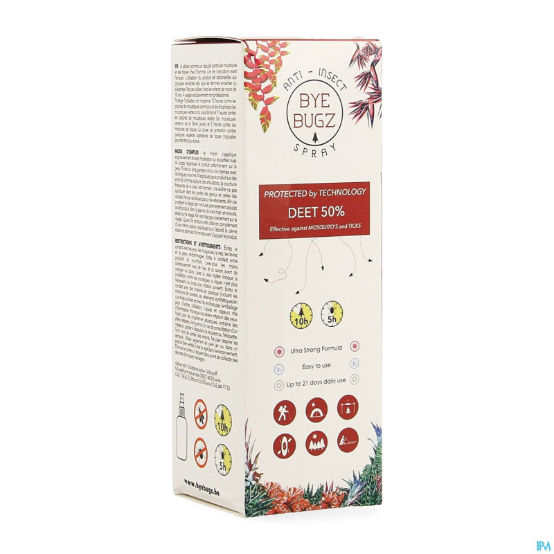 Byebugz anti insect deet 50% spray