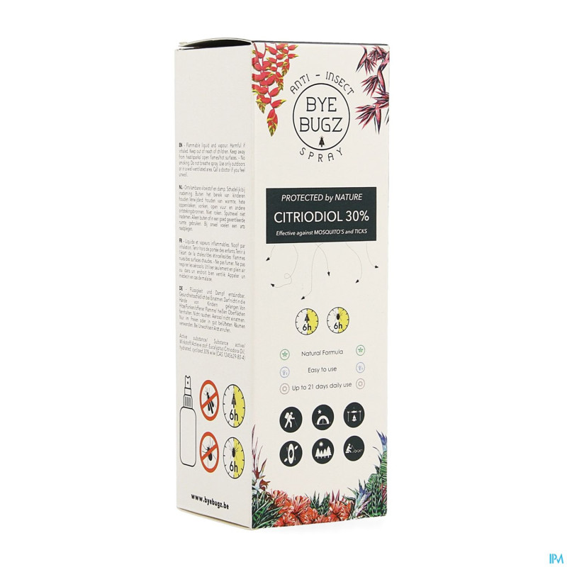 Byebugz anti insect citriodiol 30% spray