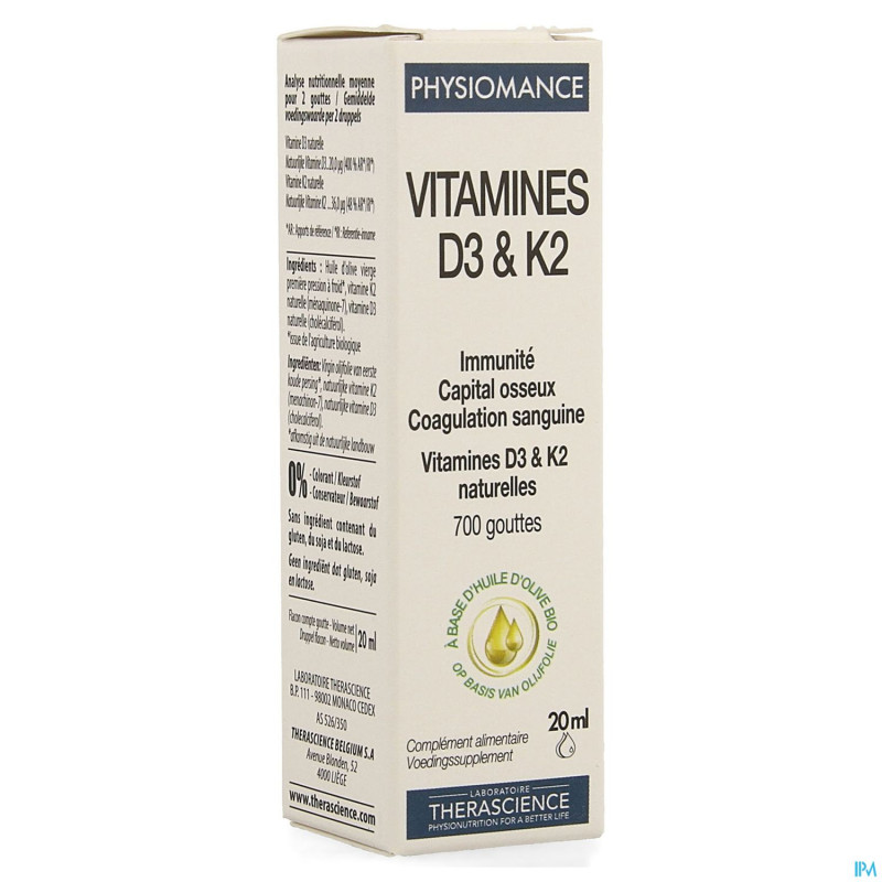 D3 k2    fl  20ml physiomance phy309
