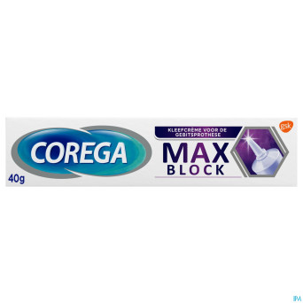 Corega max block creme adhesive prothese dent. 40g