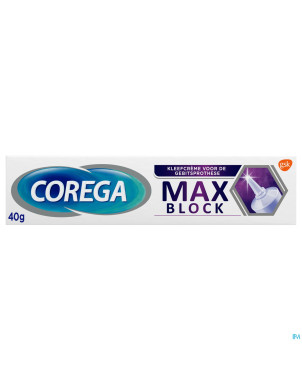 Corega max block creme adhesive prothese dent. 40g