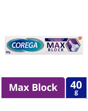 Corega max block creme adhesive prothese dent. 40g