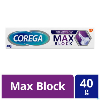 Corega max block creme adhesive prothese dent. 40g