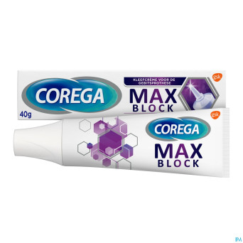 Corega max block creme adhesive prothese dent. 40g