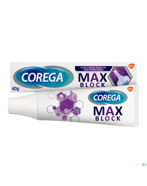 Corega max block creme adhesive prothese dent. 40g