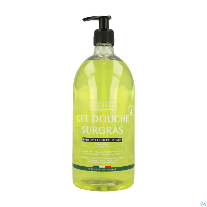 Beauterra gel douche surgras fleur jasmin    1l