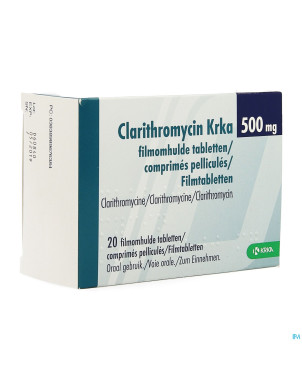 Clarithromycin krka 500mg comp pell 20 x 500mg