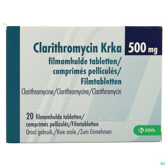 Clarithromycin krka 500mg comp pell 20 x 500mg