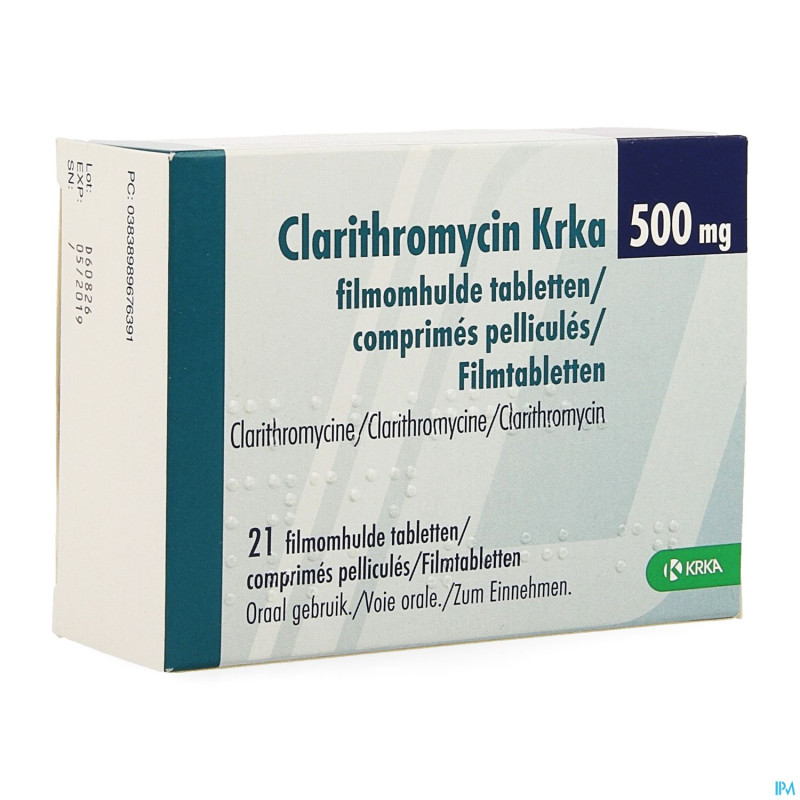 Clarithromycin krka 500mg comp pell 21 x 500mg