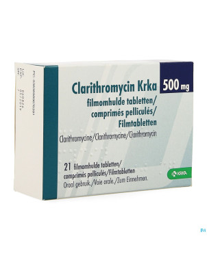 Clarithromycin krka 500mg comp pell 21 x 500mg