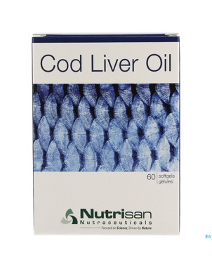 Cod liver oil    softgel  60    nutrisan