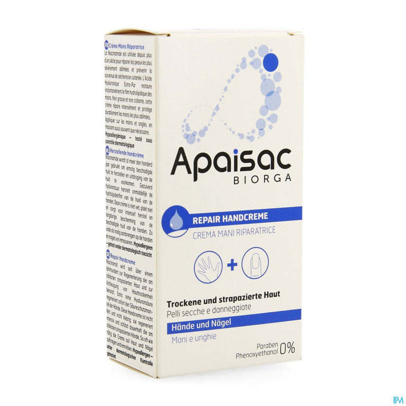Apaisac biorga creme mains reparatrice  tube  50ml