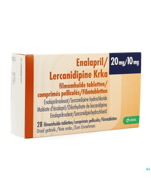 Enalapril/lercanidipine krka 20/10mg  comp pell 28