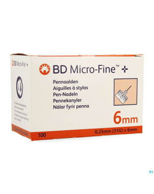 Bd microfine aig.stylo 0,25mm 31g 6mm   100 320734
